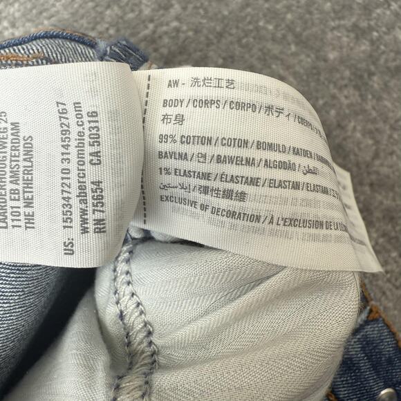 Abercrombie & Fitch Jeans Womens 24 00 Ankle Straight Ultra High Rise Distressed - Picture 5 of 12